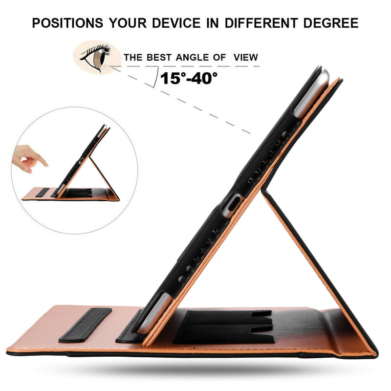 For iPad Pro 11" 1st/2nd/3rd, Air 4th 10.9" PU Leather Pocket Folio Smart Case