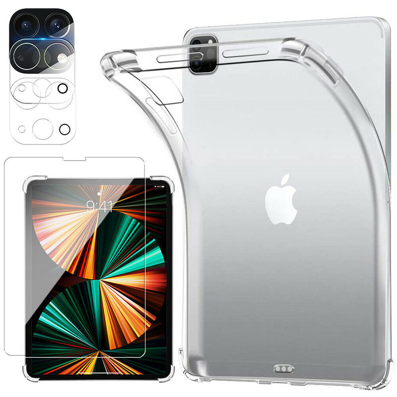 iPad Pro 12.9inch 2020 2021 Transparent Slim Case+Screen+2xCamera Lens Protector