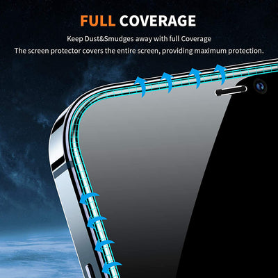 [2-Pack] 3D Curved Edges Tempered-Glass Film Case-Friendly for iPhone 13/13 Pro