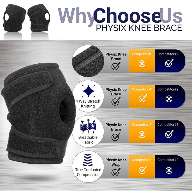 Adjustable Neoprene Knee Brace w/ Anti-Slip Design for Running Arthritis Jumper