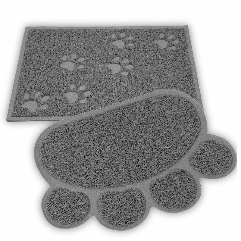 Silicone Absorbent Waterproof Pet Feeding Mat 12"x16" (Paw / Rectangle Shape)