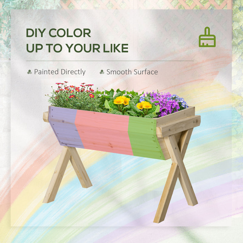 Raised Garden Bed Elevated Planter Box w/ Non-woven Fabric for Backyard, Patio