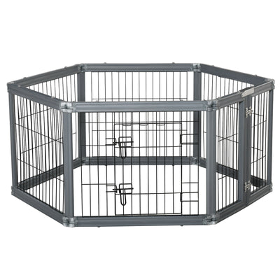 24.5&quot; Heavy-Duty Dog Fence 6 Panels Pet Playpen w/ Double Locking Latches