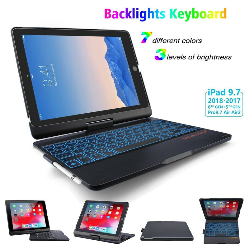 2020 iPad 8th 10.2 / Pro 11 3rd / Air 4th 10.9 Wireless Bluetooth Keyboard Case