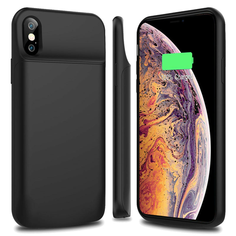 [5200mAh] Ultra-Slim Portable Battery Case for iPhone Xs / X (5.8 inch) - Black