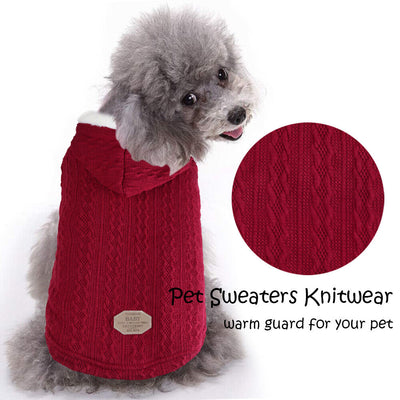 Super Warm Jacket Pet Cold Weather Clothes w/Hooded for Cats / Small Medium Dogs