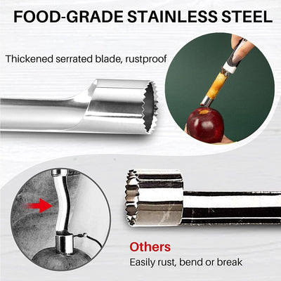 New Stainless Steel Core Seed Remover Fruit Apple Pear Corer Twist Kitchen Tool