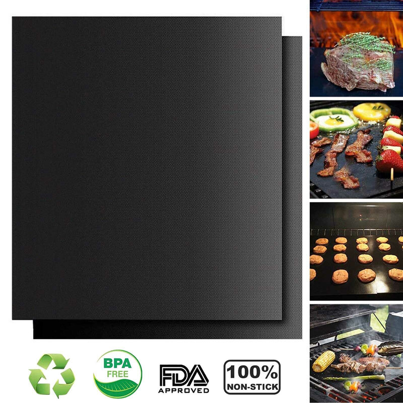 2 PCS BBQ Grill Mat Bake Non Stick Grilling Mats Barbecue Pad