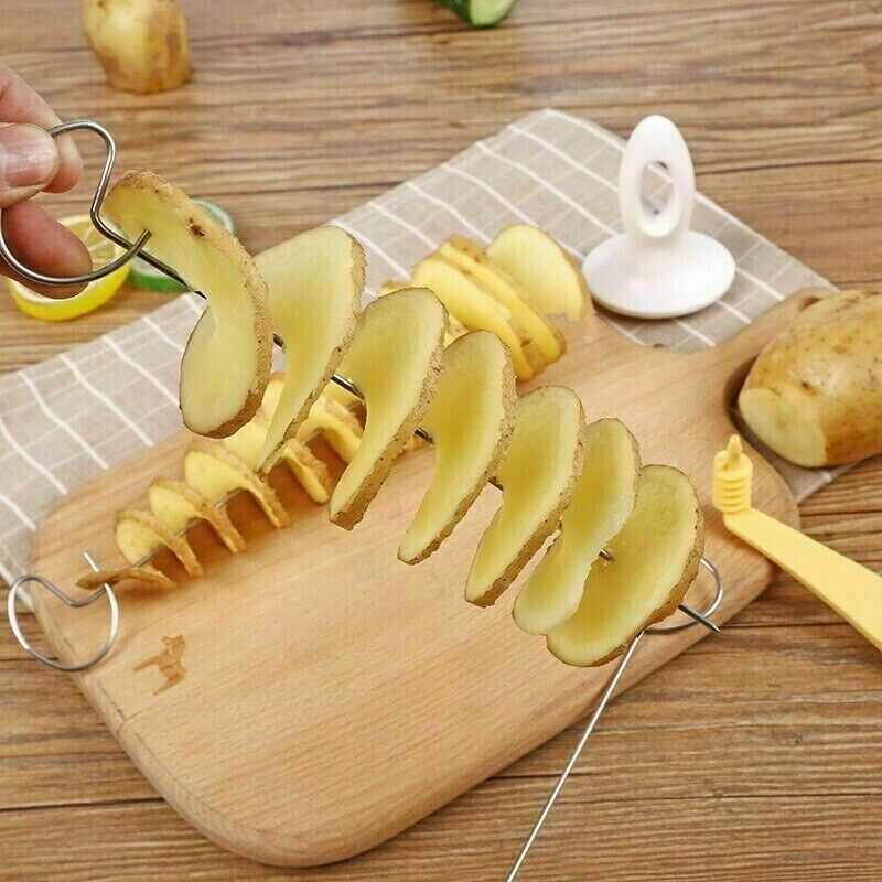 Potato Twister Tornado Slicer Manual Cutter Spiral Potato Chips Snack Maker