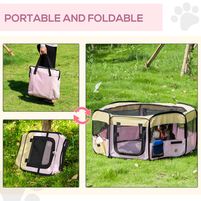 35.5" Pet Play Pen Playpen Dog Crate Puppy Cat Fence Foldable Kennel New