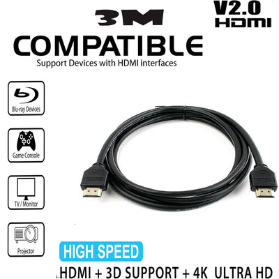 NEW Premium HDMI Cable v2.0 Ultra HD 4K 2160p 1080p 3D High Speed Ethernet