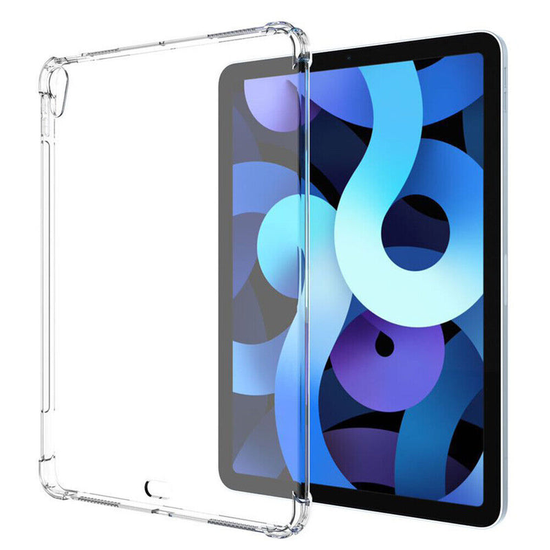 For Apple iPad Air 4th 10.9inch 2020 Clear Soft TPU Case, UHD 9H Tempered Glass