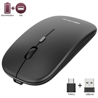 2.4G Rechargeable USB C Wireless Mouse Quiet Clicking for Type-C Laptop, MacBook