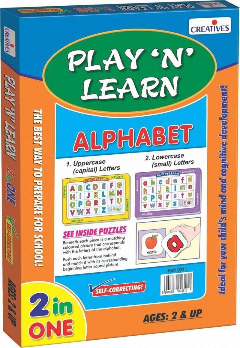 Play &apos;N&apos; Learn - Small &amp; Capital Letters Learn Puzzle Game For kids Xmas Gift CA