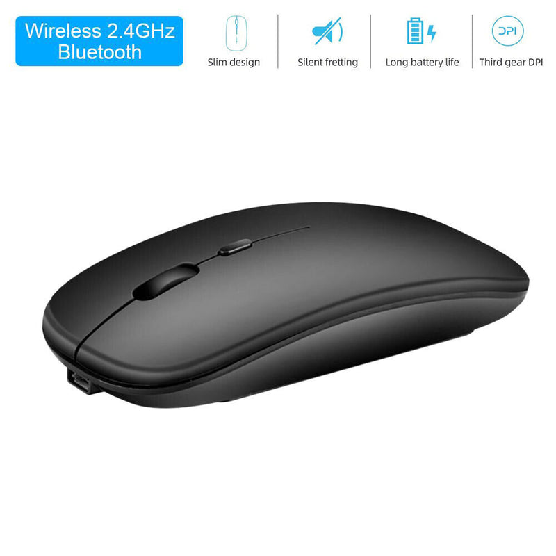 Rechargeable Bluetooth Wireless Mouse, Dual Mode(Bluetooth 5.0 & 2.4G Wireless)