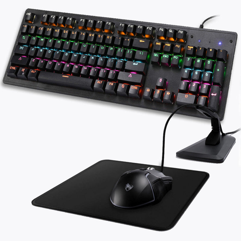 PRO LED Gaming Keyboard and Mouse Set Multi-Colored Changing Backlight Mouse CA