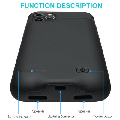 For iPhone 12 / 12 Pro / 12 Pro Max / 12 Mini Rechargeable Battery Charging Case