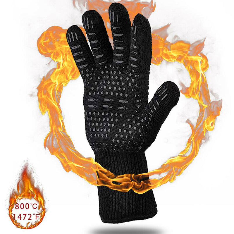 BBQ Gloves, Extreme Heat Resistant Gloves - Up to 1472 ℉/ 800 ℃, Non Slip, Safe