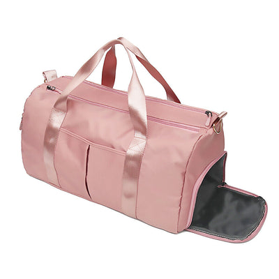 Women Dry Wet Separated Gym Bag with Shoes Compartment for Sport & Travel, Pink