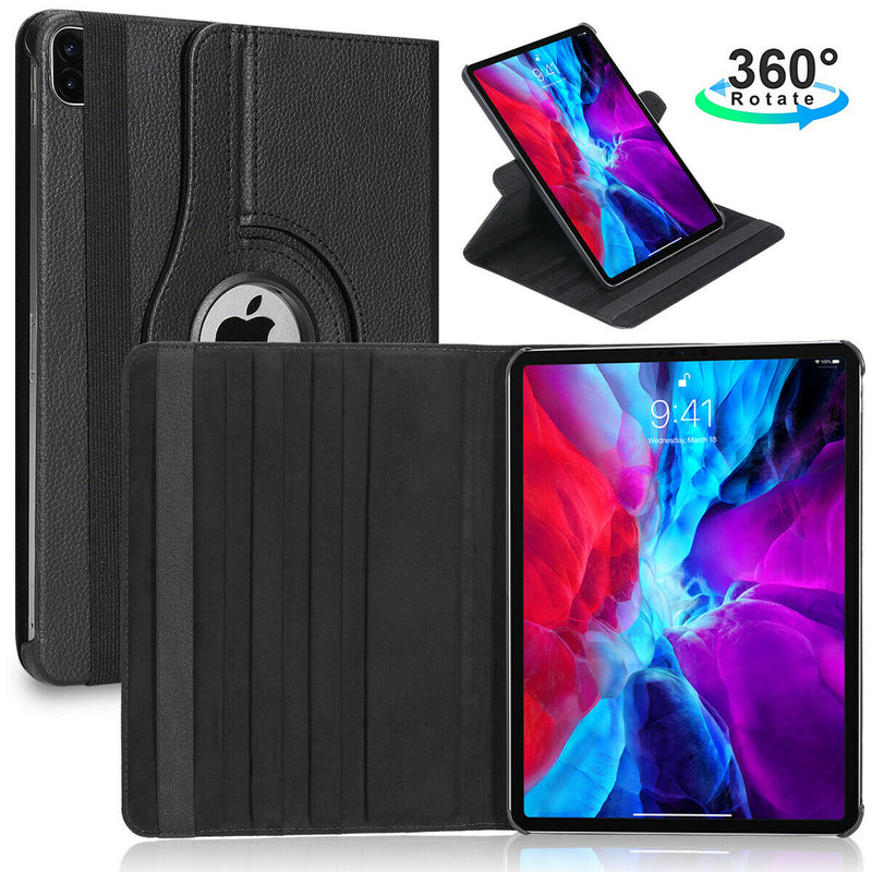 360 Degree Pu Leather Case w/ Corner Protection for iPad Pro 12.9" 11" 2018 2020