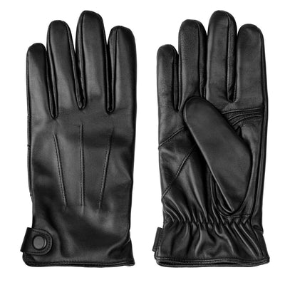 Men's Full Finger Genuine Sheepskin Leather Gloves with Cashmere Lined, S/ M/ L