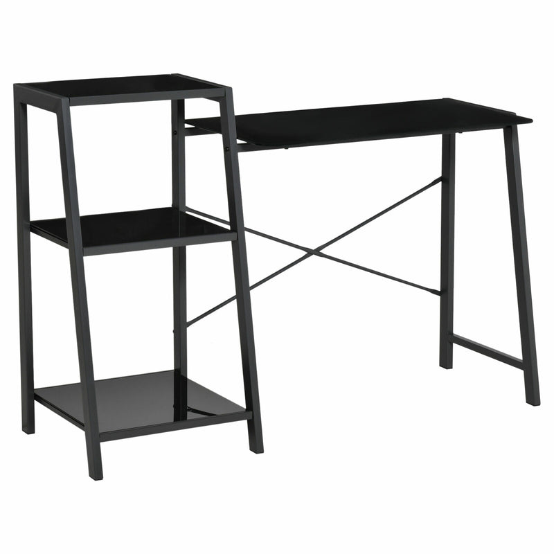 31.5&quot; Home Office Computer Desk w/ Shelves Study Table Storage Small Space Black