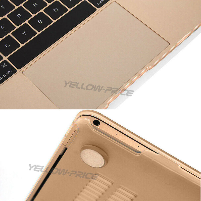 2015 MacBook Retina 12" A1534 Gold Hard Shell+ Keyboard Cover+ Screen Protector