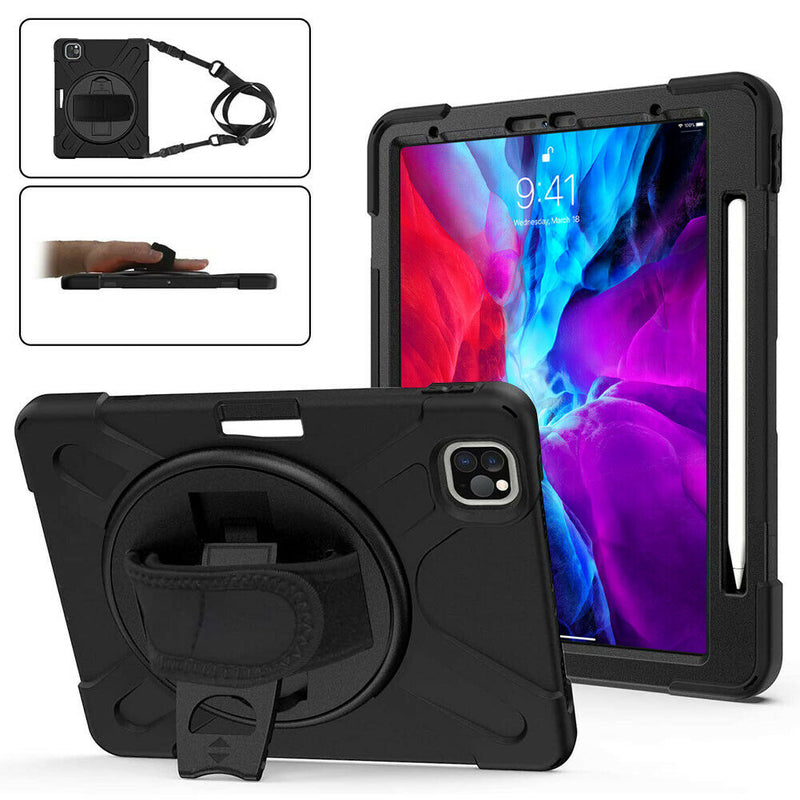 Case with Pencil Holder & Shoulder/Hand Strap & Kickstand for iPad Pro 11" 2020