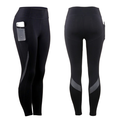 Womens Skin-Friendly & Quick-Dry High Waist Compression Leggings with Pockets CA