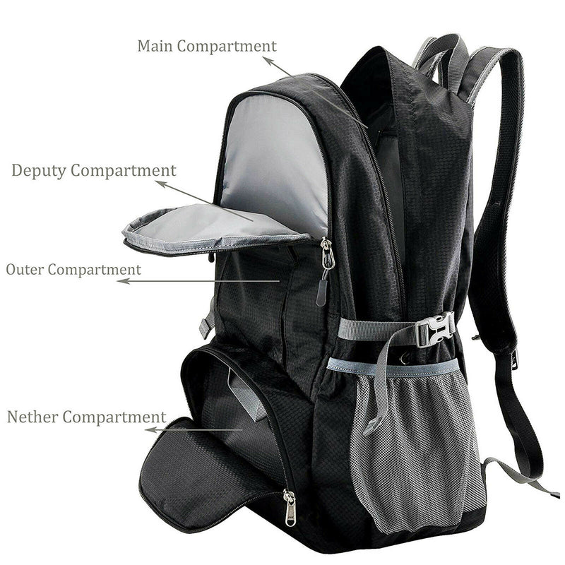 Large Capacity Waterproof Anti-Theft School Backpack Travel Casual & Carabiner