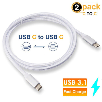 USB Type-C to Type-C 3.1 Gen 2 Cable 10Gbps 60W 4K Video Data Transfer, 3ft/0.9m