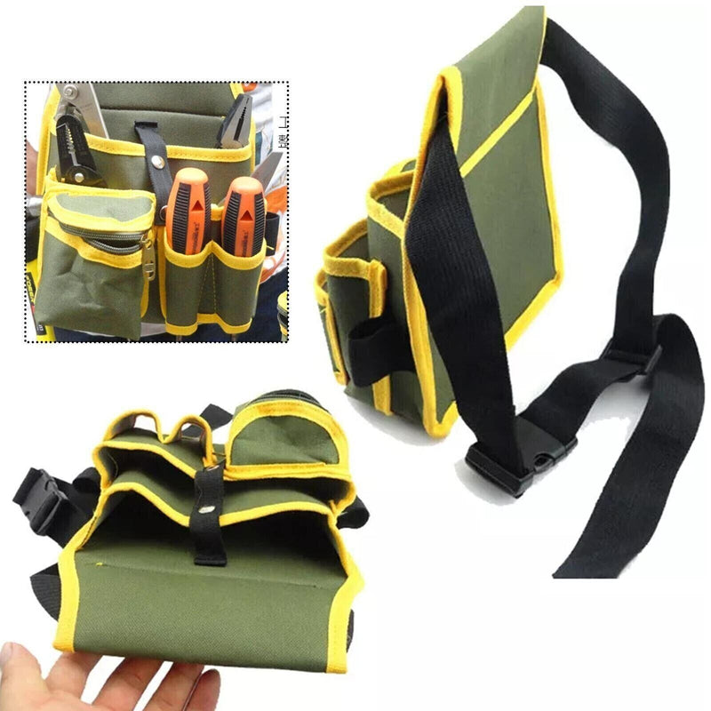 Electrician Waist Pocket Belt Tool Pouch Canvas Hardware Toolkit Holder Bag