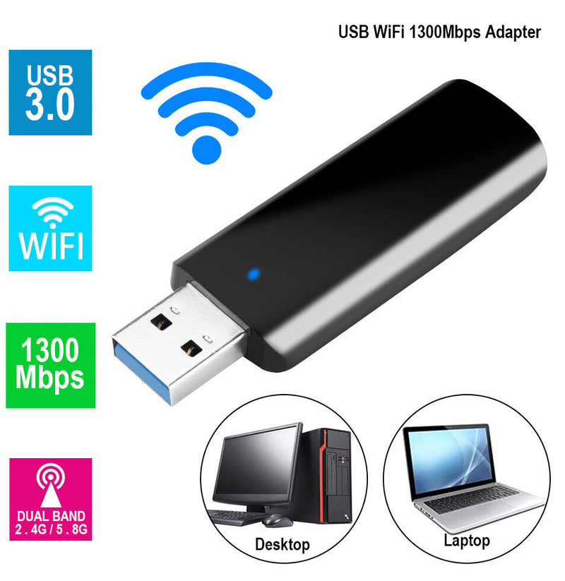 Super Strong Signal & Speed USB 3.0 Wireless WiFi Adapter for Desktop,Laptop,Mac