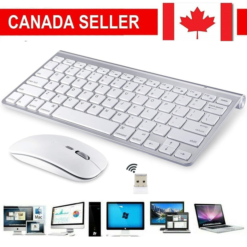 Wireless Keyboard And Mouse Combo Set USB Mini 2.4Ghz For Mac IOS PC Computer