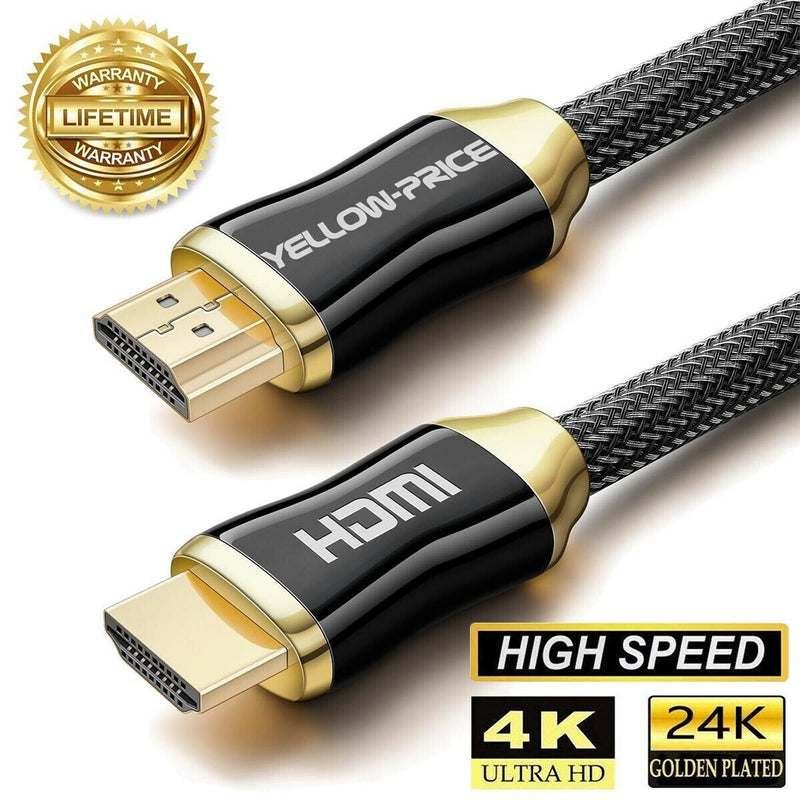 4K High Speed HDMI 2.0 Cable, 3D, UHD, HDR, 1080p, 2160p, Ethernet, Audio Return