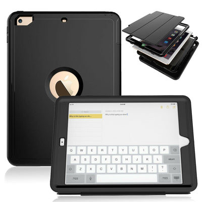 Rugged Protective Trifold Stand Case w/ Pencil Holder for iPad 7th 10.2" 2019