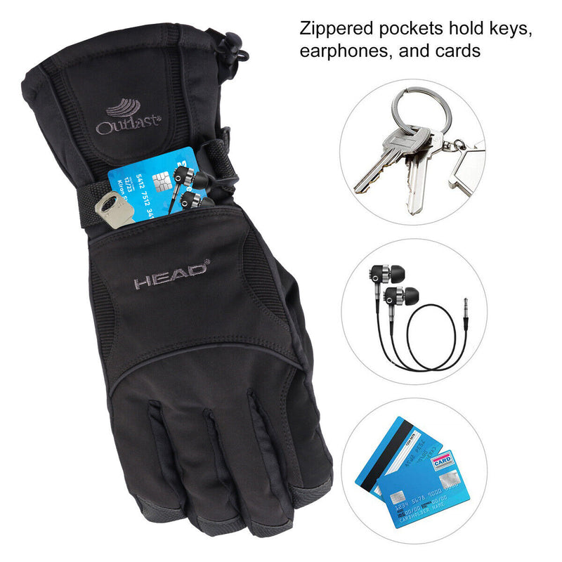 Comfortable Warm Heated Skiing & Snowboard Gloves for Winter Outdoor Activities