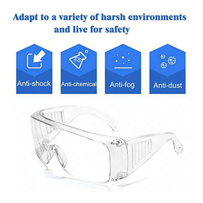 Safety Goggles Industrial Goggles with Anti-Fog & Anti-Scratch Clear Lens 1-5PCS