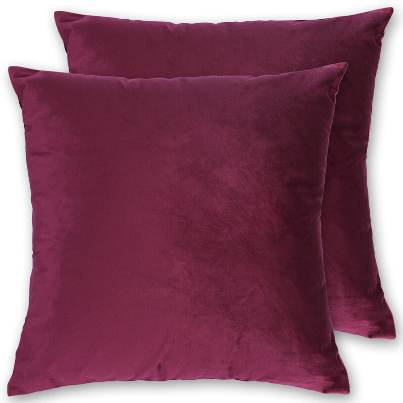 2-Pack Super Luxury Soft Velvet Throw Pillow Covers for Party/Xmas 18x18 Inches