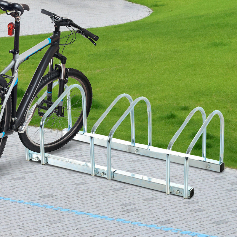 Bike Parking Stand Floor Wall Mount  Storage Locking Rack Holder Outdoor Steel