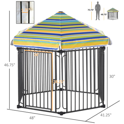 PawHut 48" x 41" Heavy-Duty Outdoor Pet Cage Kennel w/ Weather-Resistant Roof