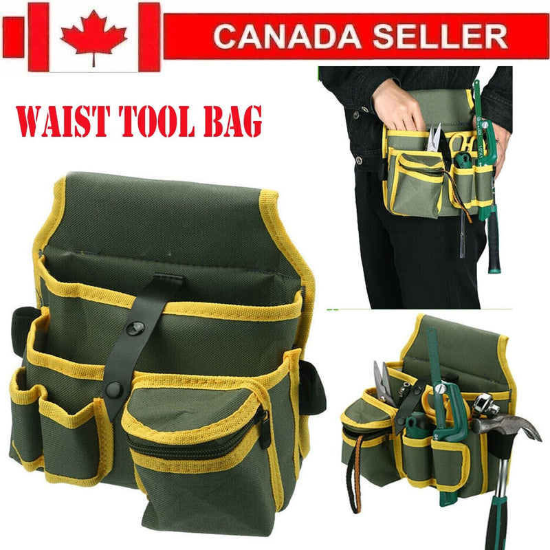 Electrician Waist Pocket Belt Tool Pouch Canvas Hardware Toolkit Holder Bag