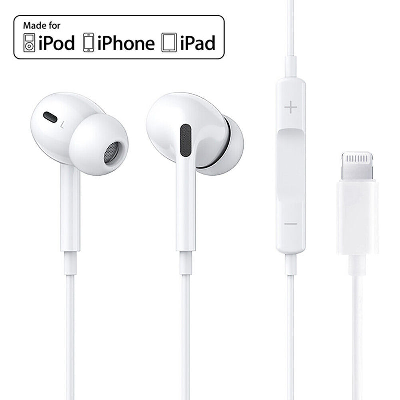 Noise Isolation Stereo Wired In-Ear Headphones w/Mic for Apple iPhone/iPad/iPod