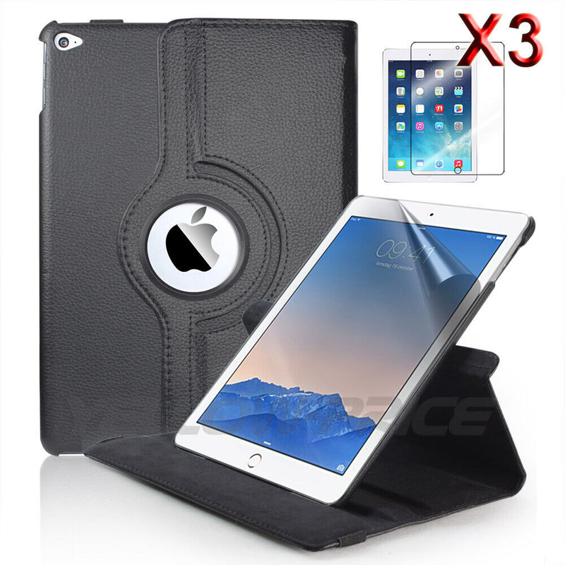 360 Degree Leather Smart Folio Case + Tempered Glass for iPad Air 4th 10.9" 2020