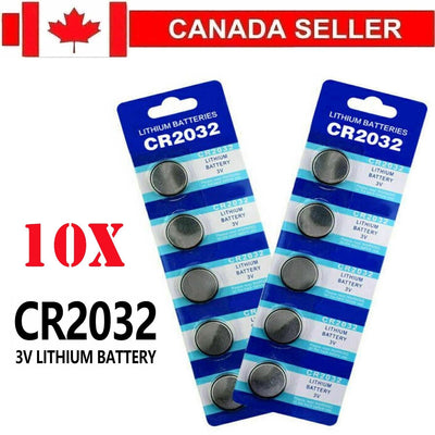 10X NEW CR2032 3V LITHIUM CELL BATTERY L2032 2032 BR2032 BUTTON BATTERIES