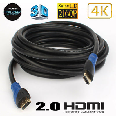 4K@60Hz HDMI V2.0 Cable 18Gbps Supports 3D HDR eARC, 1.5 10 15 25 30 50FT Lot CA