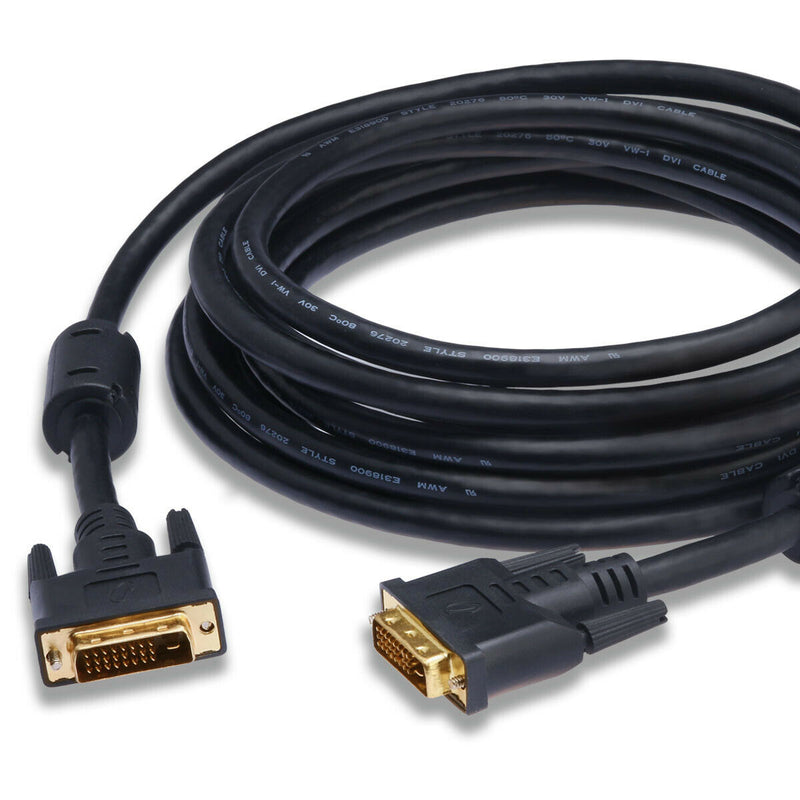 DVI to DVI Cable Male DVI-D for LCD Monitor Computer PC Projector DVD Cord Lead