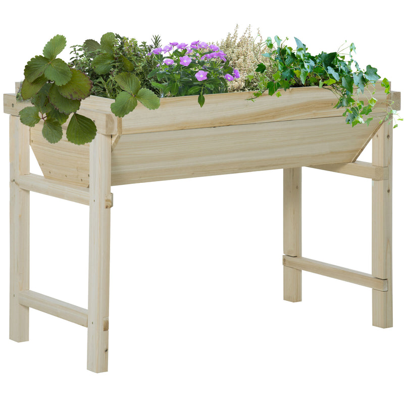 43&quot;x24&quot; Raised Garden Bed Elevated Planter Box for Vegetable, Flower and Herb