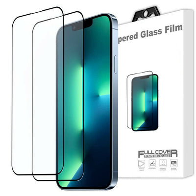 [2-Pack] 3D Curved Edges Tempered-Glass Film Case-Friendly for iPhone 13/13 Pro