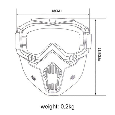 Motorcycle Sports Goggles Face Mask Eyewear Glasses Motocross Race Bike CA